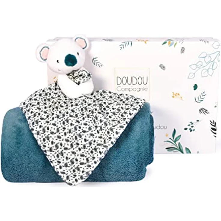 Doudou et Compagnie Koala Schmusetuch & Decke, 100x70cm, Maschinenwaschbar, Geschenkbox – Bild 1