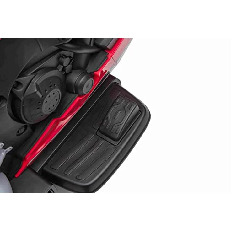 Beneo Kinder-Elektromotorrad HONDA CBR 1000RR, lizenziert, 12V-Batterie, Kunstledersitz, Kunststoffräder, 30W-Motor, LED-Beleuchtung, solider Rahmen, Hilfsräder, rot – Bild 8