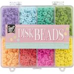 Grafix Craft ID Disc Beads, 6 mm Perlen in 8 Farben mit Aufbewahrungsbox