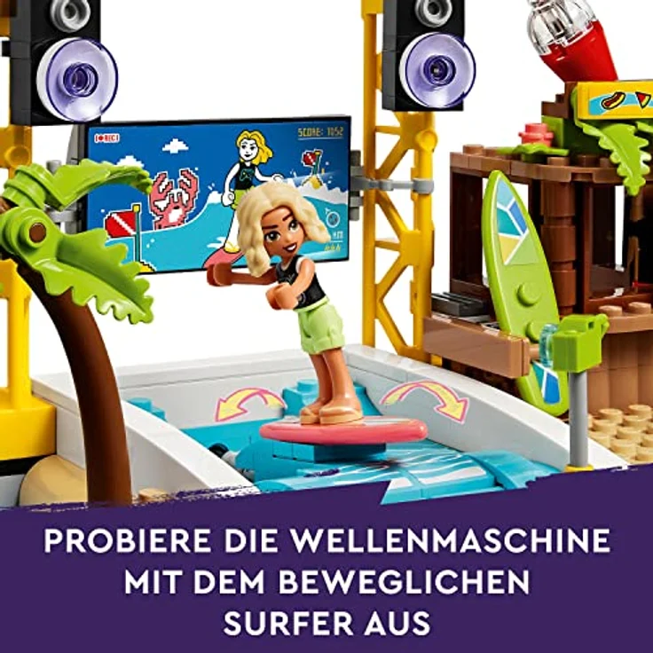 LEGO 41737 Friends Strand-Erlebnispark, Kirmes-Set mit Technic-Elementen, Delfin, Schildkröte & Seepferdchen Karussell, fortgeschrittenes, technisches BAU-Spielzeug für Kinder ab 12 Jahren & Teenager – Bild 4