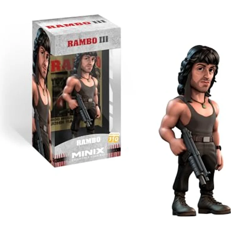 MINIX - Movies #110 - Rambo III Sammelfigur 12 cm mit T-Shirt, PVC Figuren in Ausstellungsbox – Bild 1