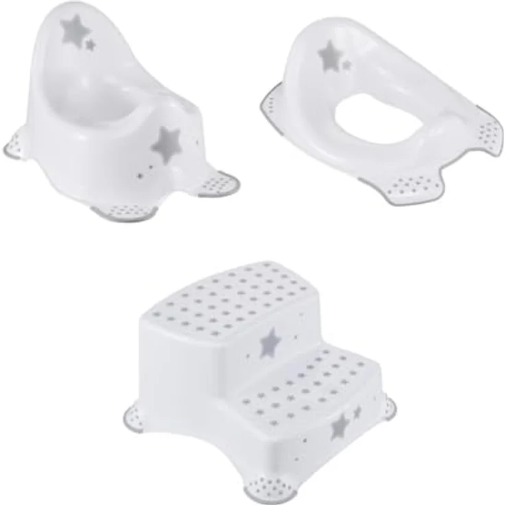 keeeper Töpfchen Stars, weiß, Kinderpflege-Set mit Töpfchen, Toilettensitz und Tritthocker, 3-tlg. mit Anti-Rutsch-System – Bild 2