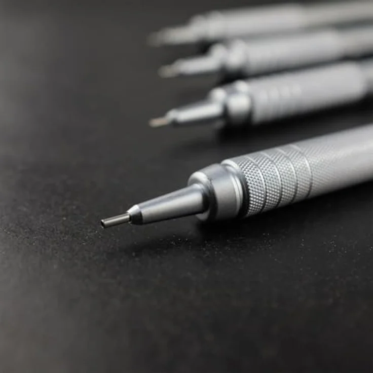 PENTEL Graphgear 500, Druckbleistift 0,3mm mit starrer Minenführung, silber/braun – Bild 4