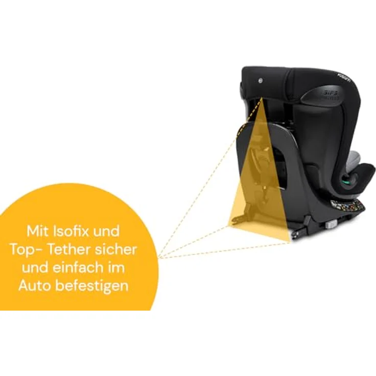 Osann Taos 360 Reboarder, drehbar mit Isofix-Basis & Top-Tether, ab Geburt bis 150 cm, Grey Melange – Bild 6