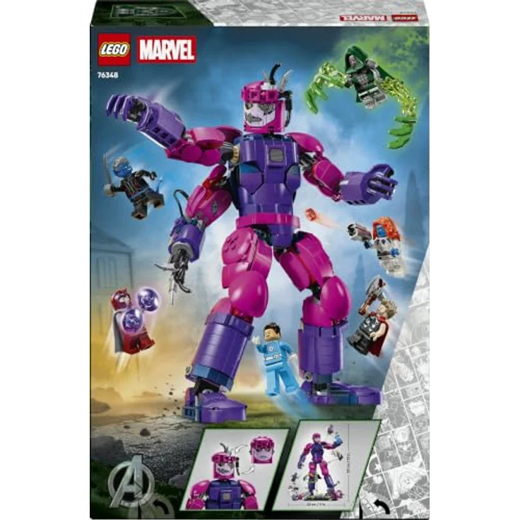 LEGO Super Heroes 76348 Legendärer Showdown: Avengers: Doomsday, Bauset mit 6 Minifiguren und beweglichem Sentinel, 846 Teile – Bild 11