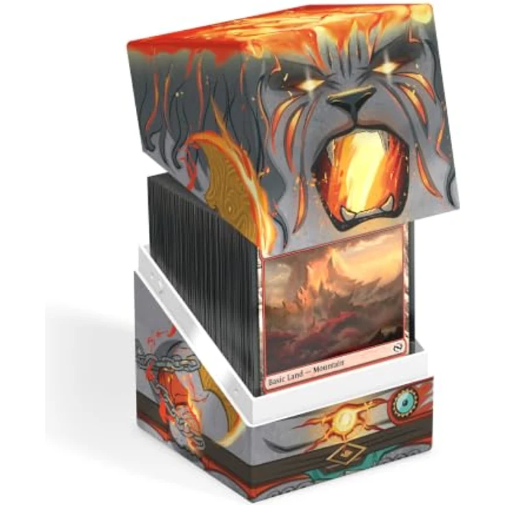 Squaroes Squaroe Magic: The Gathering "Reality Fracture" MTG011, Deckbox für bis zu 100 doppelt gesleevte Karten, nachhaltige Materialien, stabiler Verschluss, vollständig bedrucktes Design – Bild 5