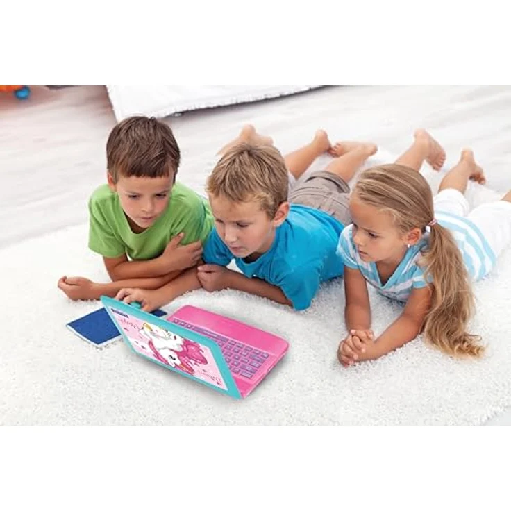 Lexibook Spielzeug-Computer, Lernspielzeug mit interaktiven Lernspielen, blau – Bild 6