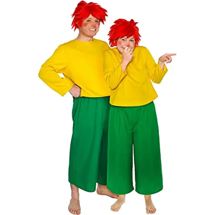 Maskworld Pumuckl Kostüm (XS), zweiteiliges Kobold-Kostüm mit Shirt und Hose, unisex, 100% Polyester – Bild 3