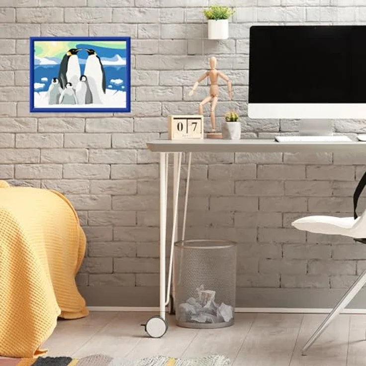 Ravensburger Malen nach Zahlen CreArt Pinguin-Familie, 15 Acrylfarben, Made in Europe – Bild 4