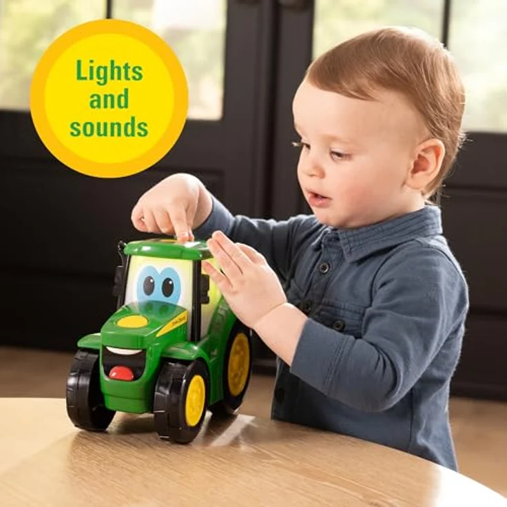 John Deere Lights N' Sounds Johnny, Spielzeugtraktor mit Magic Touch-Sensoren, inkl. Batterien, geeignet für Kinder ab 12 Monaten – Bild 2