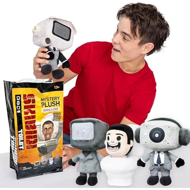 SKIBIDI TOILET Mystery Plush, Sammelfigur aus Blindbox mit 9 einzigartigen Charakteren – Bild 4
