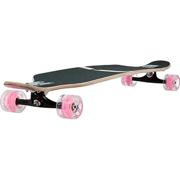 Flex3 bis 68kg - Camber Longboard (Flex3 bis 68kg, pink Flower LED - Ahornholz) – Bild 4