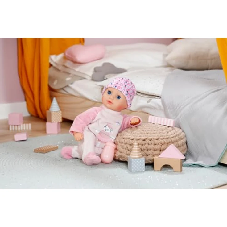 Baby Born Babypuppe Anna Rosé, 36 cm mit weichem Stoffkörper und Schlafaugen, inkl. Strampler und Mütze – Bild 4
