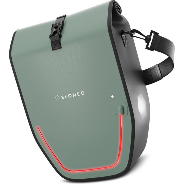 eloneo Fahrradtasche Gepäckträgertasche, wasserdicht mit LED, Kinderfahrradtasche