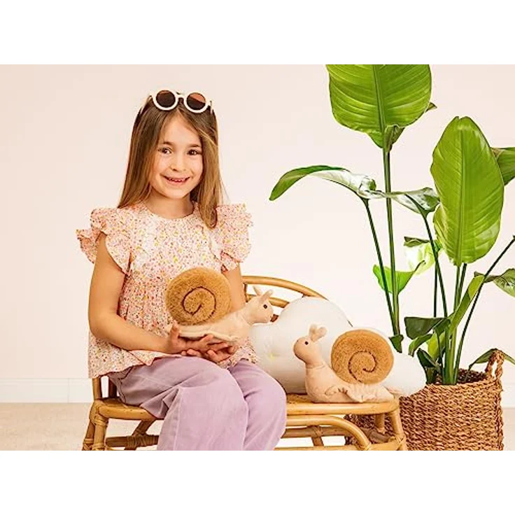 Teddy Hermann® Kuscheltier Herzekind, Schnecke Lotta 20 cm, Handgefertigt mit Liebe zum Detail, braunes Schneckenhaus – Bild 5