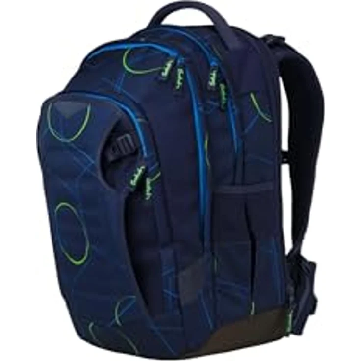 Satch match plus Schulrucksack, ergonomisch, erweiterbar auf 35 Liter mit Fronttasche Blue Tech - Dunkelblau – Bild 2