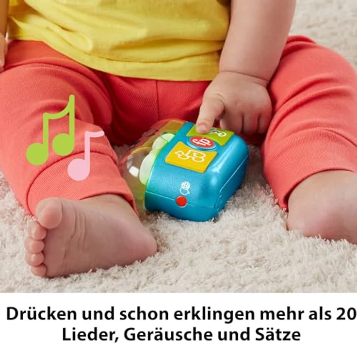 Fisher-Price Lern- und Spielspaß Mitspielohrstöpsel - Interaktive Ohrstöpsel mit lustigen Lichtern, Lernliedern und feinmotorischen Aktivitäten, über 20 Melodien und Sätze, ab 6 Monaten, HWY45 – Bild 4