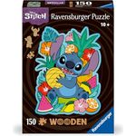 Ravensburger WOODEN Puzzle 12000758 - Disney Stitch - 150 Teile Kontur-Holzpuzzle mit stabilen, individuellen Puzzleteilen und 15 kleinen Holzfiguren = Whimsies, für Erwachsene und Kinder ab 10 Jahren