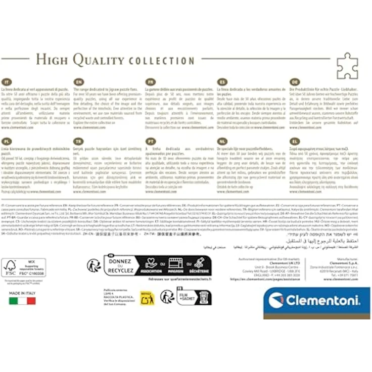 Clementoni Puzzle Collection - The Hive, Hong Kong 1500 Teile, Puzzle für Erwachsene, Made in Italy, 59,2 x 84,3 cm – Bild 3