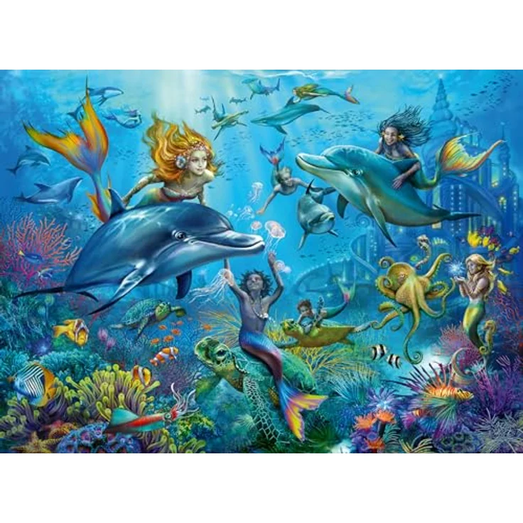Ravensburger Kinderpuzzle - 12000864 Abenteuer unter Wasser - 100 Teile XXL Puzzle für Kinder ab 6 Jahren, bunter Puzzlespaß mit extradickem Material – Bild 2