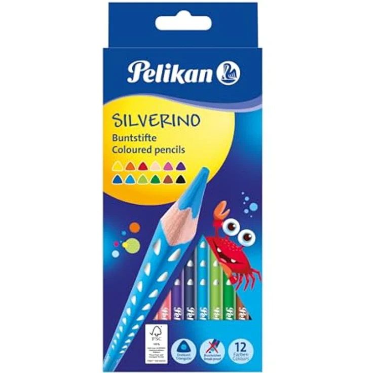 PELIKAN Buntstifte Silverino dreieckig 12 Farben – Bild 3