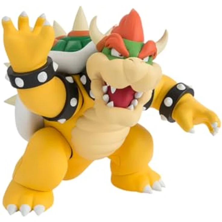 Bandai Tamashii Nations Super Mario S.H. Figuarts Actionfigur Bowser, 13 cm, beweglich und detailliert – Bild 1