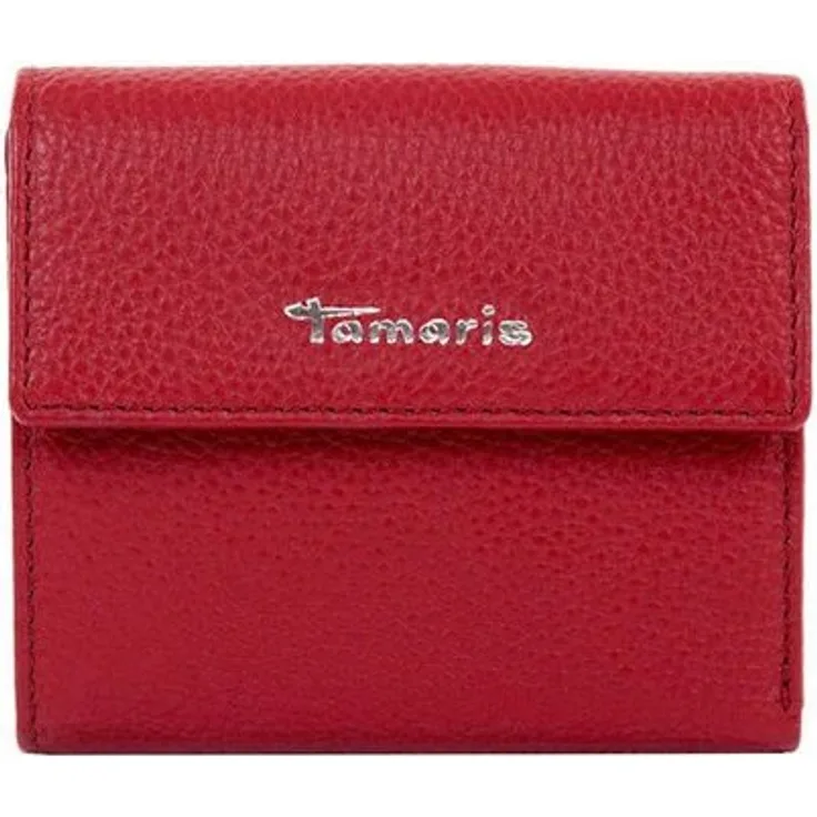 Tamaris Geldbörse TAS Amanda (1-tlg), Für Damen - Leder, geprägte Optik, Emblem, Druckknopf, Uni-Design, weiches Material, Applikation, Münzfach, 6 Kreditkartenfächer, Scheinfächer, ideal für Abende und Partys, Farbe: nicht angegeben