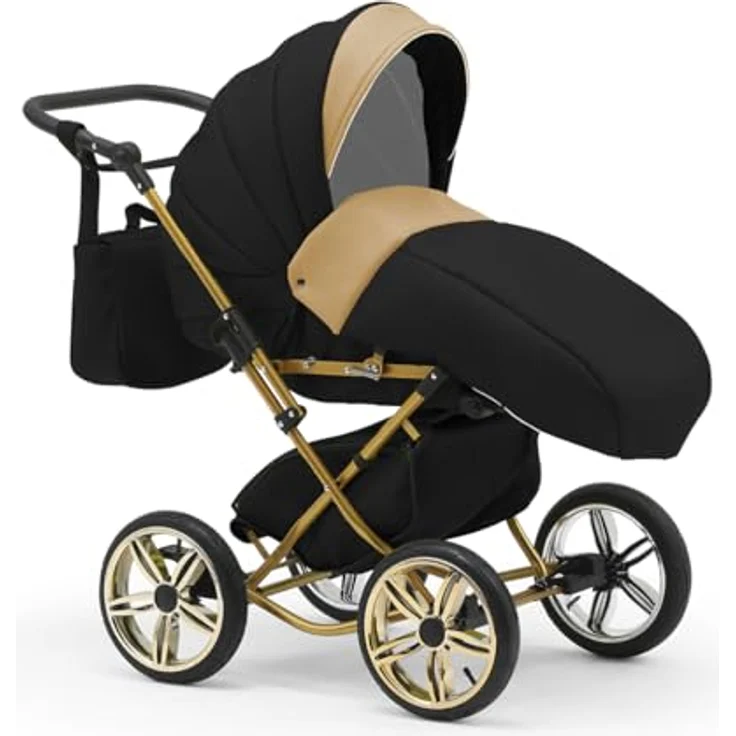 Elcar Kinderwagen Sorento Gold 4 in 1 inkl. Sportsitz und Autositz, 19 Farben verfügbar – Bild 3