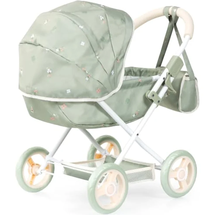Bayer Design Puppenwagen Cosy, faltbar, mit Decke, Kissen und Tasche, geeignet für Puppen bis 46 cm, trendiges Design 63x34x58 cm – Bild 4