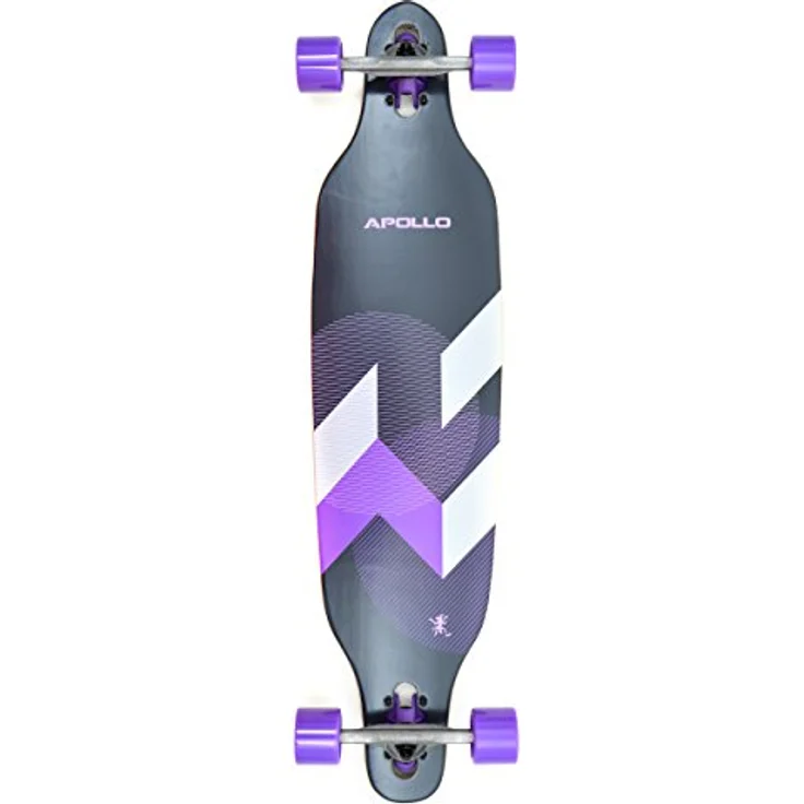 Apollo Longboard Makira Komplettboard mit High Speed ABEC Kugellagern, Drop Through Freeride Skaten Cruiser Board – Bild 2