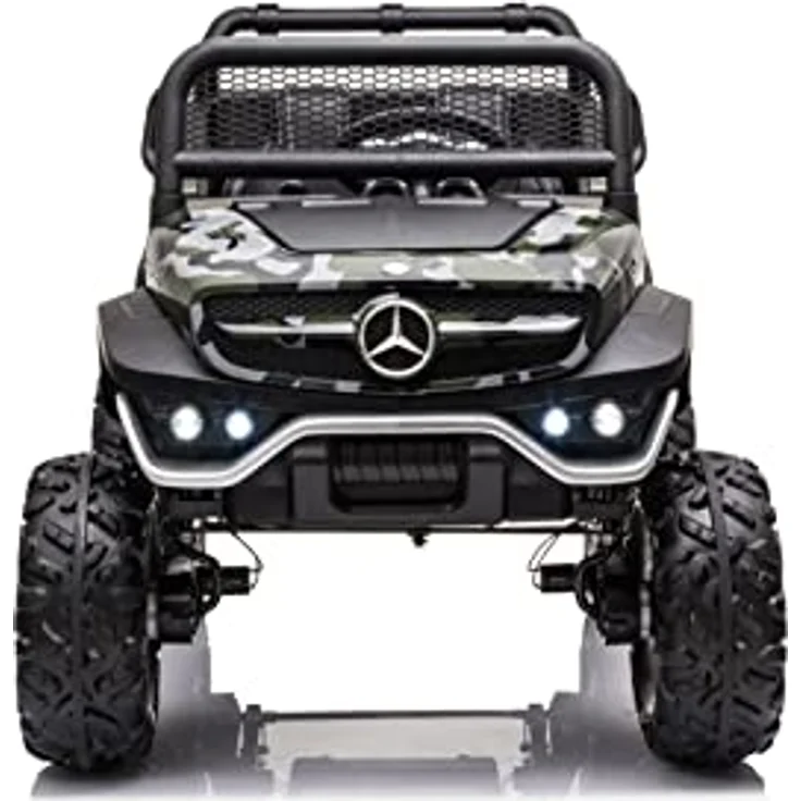 FINOOS Kinder elektroauto Mercedes Unimog 12V Elektroauto für Kinder, kinderauto mit 2,4 Ghz Fernbedienung, Allrad angetrieben, 12V 10Ah Batterie, 1-5 Jahre (Camouflage) – Bild 3