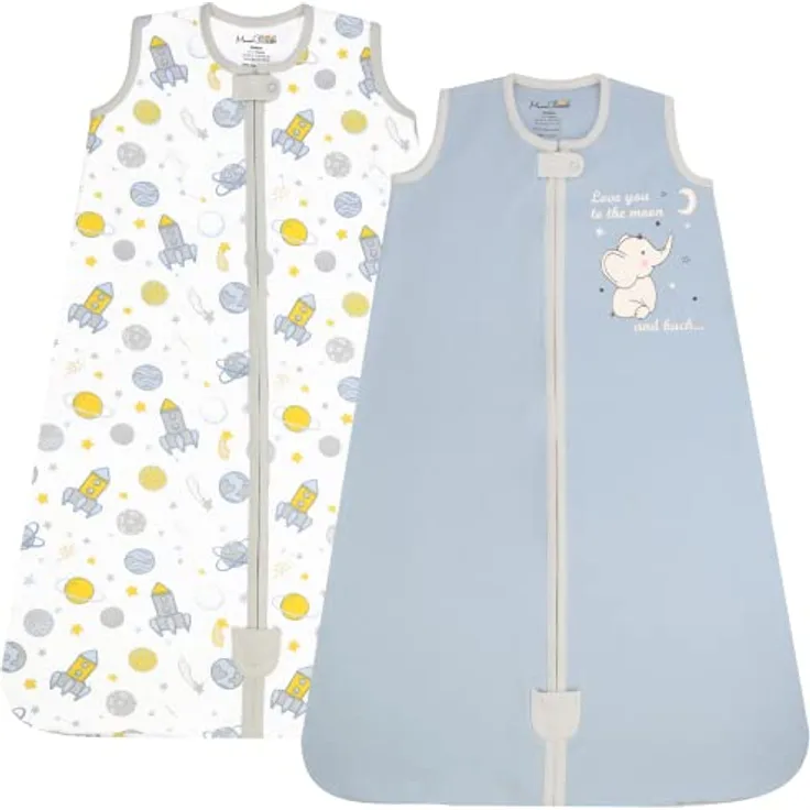 Mama Cheetah Baby Schlafsack, Sommerschlafsack aus 100% Bio-Baumwolle, 0.5 TOG, M (6-12 Monate) für Jungen und Mädchen