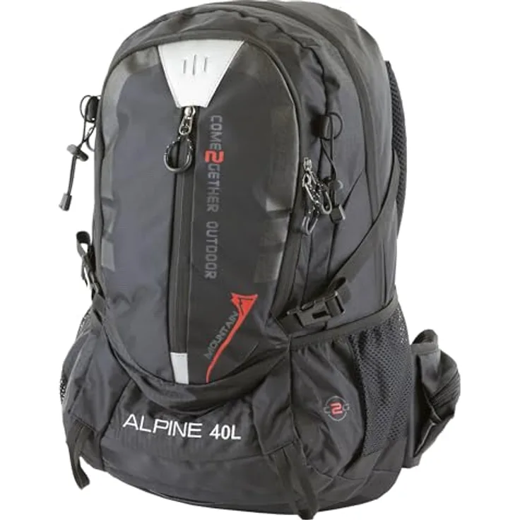 NOWI Wanderrucksack 40L, Outdoor-Rucksack mit Regenhülle, ergonomisch, in Blau, Pink, Limette, Navy, Olive und Schwarz