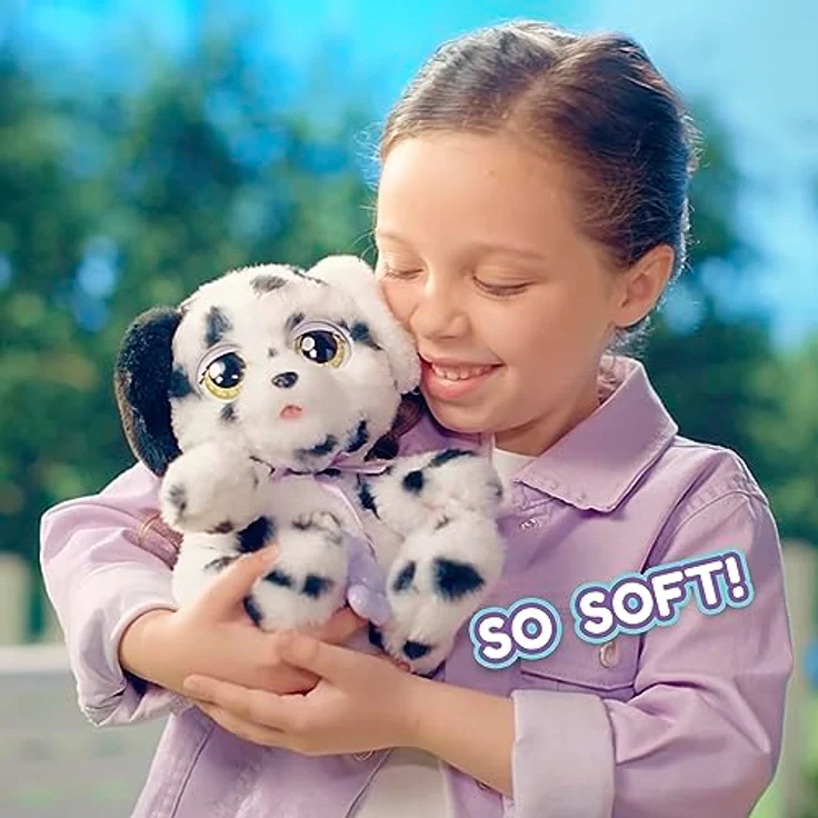 BABY PAWS Dalmatian - Schlafender Hundewelpe und Interaktives Plüschtier Mit Soundfunktion beim Öffnen und Schließen der Augen, inklusive einer Tragedecke!-Geschenk Spielzeug für Kinder ab 18 Monaten – Bild 3