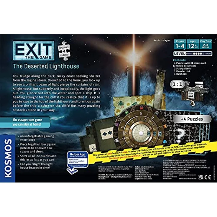 Thames & Kosmos - EXIT: The Deserted Lighthouse Jigsaw Puzzle – Level: 4/5 - Escape Room Game - 1–4 Players - Strategy Board Game - Ages 12+ - 692878 – Bild 2