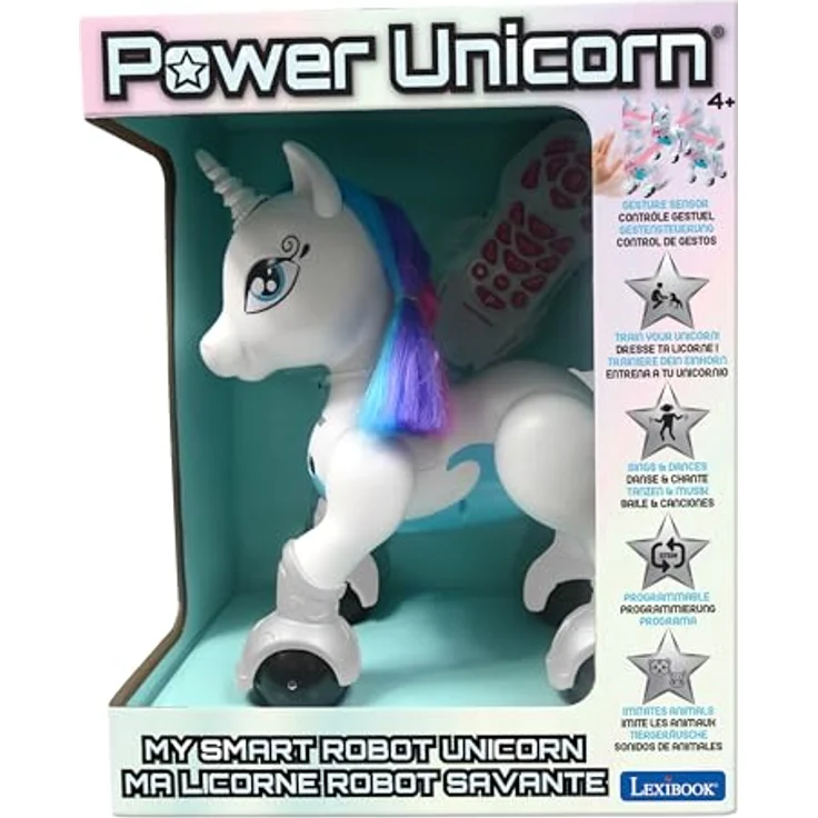Lexibook Power Unicorn® Mein Roboterhund zum Trainieren Programmierbarer Roboter mit Fernbedienung, Dressurfunktion, Gestensteuerung, Tanz, Musik, Lichteffekte, wiederaufladbar UNI01 – Bild 7