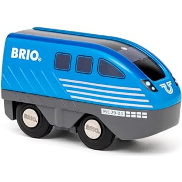 BRIO® Spielzeug-Eisenbahn BRIO® WORLD, Lok mit Rückziehmotor - batteriefrei und magnetische Verbindung