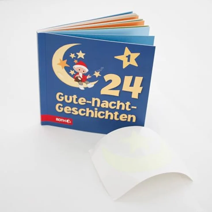 ROTH Schlaf schön Adventskalender - Sandmann, mit im Dunkeln leuchtenden Aufklebern und Gute-Nacht-Geschichten – Bild 4