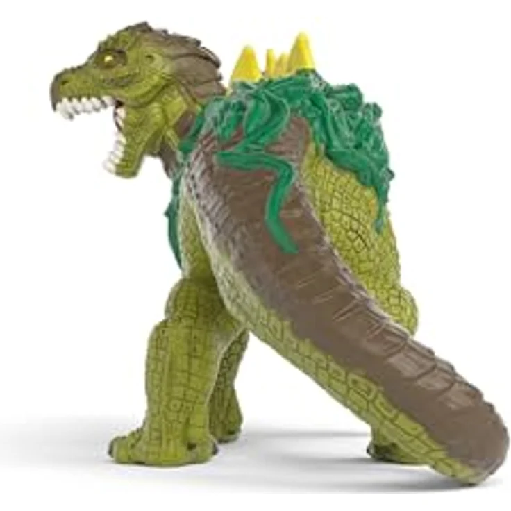 Schleich Eldrador Creatures, Feuersaurier vs Dschungelechse, kämpfendes Duell mit zwei Köpfen und flammendem Echsenkamm, 30 x 15 x 10 cm – Bild 10