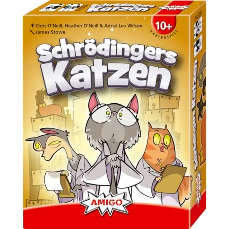AMIGO 02352 Schrödingers Katzen, Kartenspiel mit originellem Thema und Physikatzen-Sonderkarten