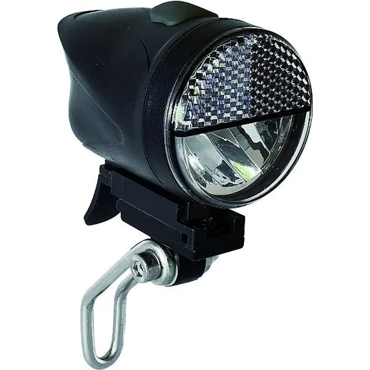 Büchel Fahrradbeleuchtung LED Scheinwerfer Batterie 40 Lux Akku Sport STVZO USB Ladebuchse, Schwarz - Preisvergleich