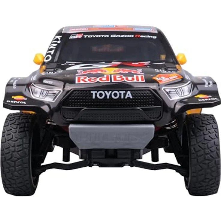 Nikko RC ProTrucks Toyota GAZOO Racing Dakar 2024 MORAES, 33 cm, Geländewagen mit splash- und dust-proof Chassis, 2.4GHz Fernsteuerung, 40m Reichweite, USB aufladbar, schwarz, für Kinder ab 6 Jahren – Bild 5