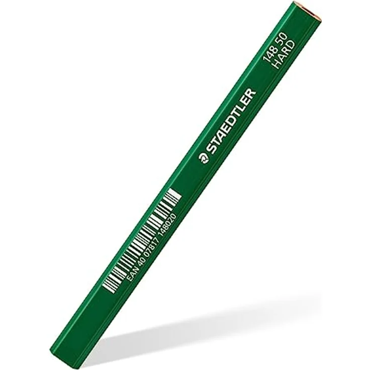 Staedtler Zimmermannbleistift hart, Holz, 175mm, Strichstärke: 1-2 mm, ergonomische Dreikantform, lackiert, bruchfest, Wasserbasis-Lackierung – Bild 3