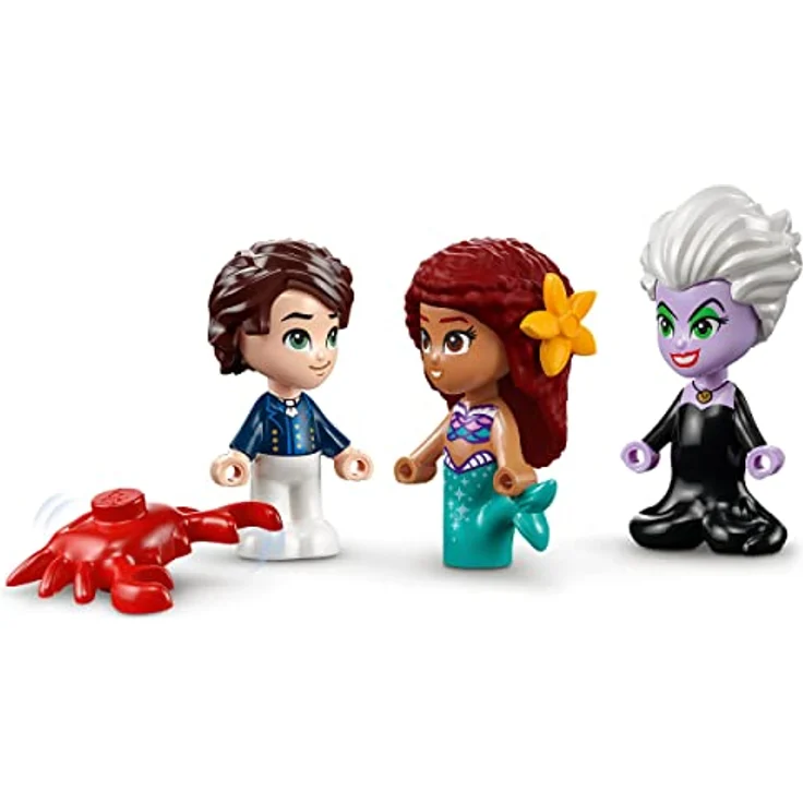 LEGO 43213 Disney Prinzessin Die kleine Meerjungfrau Märchenbuch Spielzeug zum Bauen für Kinder, Mädchen und Jungen ab 5 Jahren mit Arielle und Prinz Erik Mikro-Puppen, 2023 Film – Bild 4