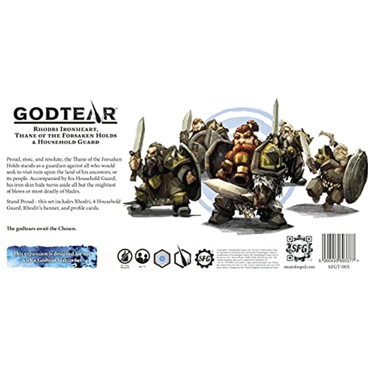 Steamforged Games SFGT-003 Godtear: Rhodri, Thane of The Forsaken Zubehör, blau - Brettspiel Erweiterung – Bild 3