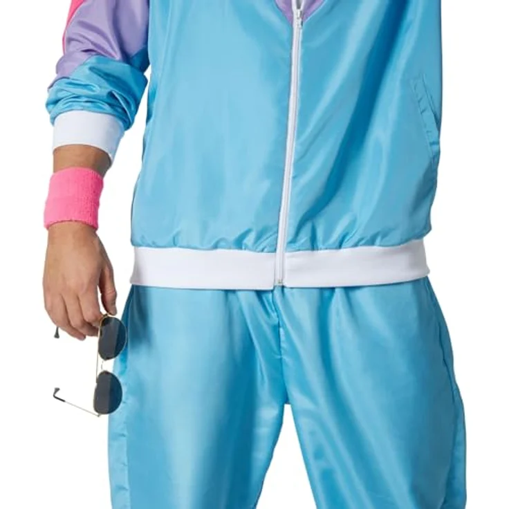 dressforfun Trainingsanzug Herren Set, lustiges Karneval Kostüm mit Retro-Look, inkl. Zubehör, XXXL – Bild 5