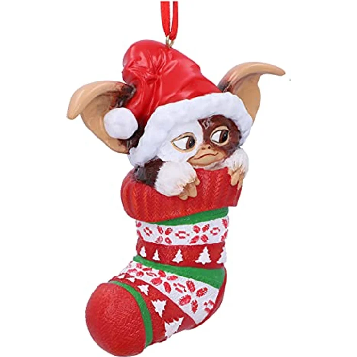 Nemesis Now Gremlins Christbaumanhänger Gizmo in Stocking, 12 cm Sammelfigur – Bild 4