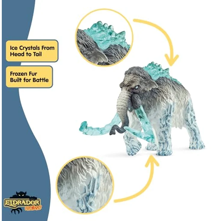 Schleich Eldrador Creatures Frostmammut, detailgetreue Figur mit abnehmbarem Zubehör, 70829 – Bild 3