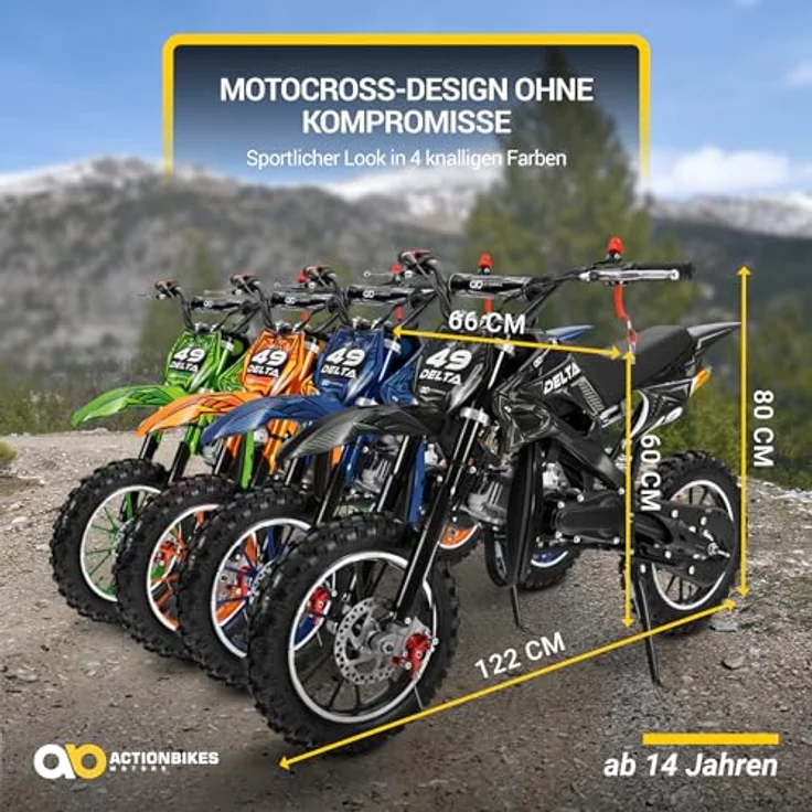 Delta Kinder Crossbike  49 cm 2-takt schwarz – Bild 9