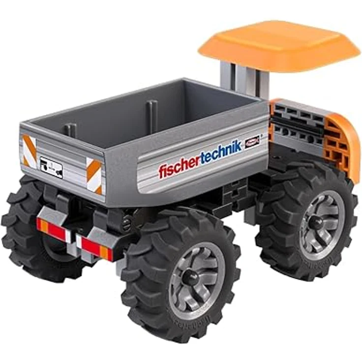 fischertechnik Truck 576105, LKW-Spielzeug-Bausatz mit kippbarem Laderaum für Kinder ab 7 Jahren, orange – Bild 3
